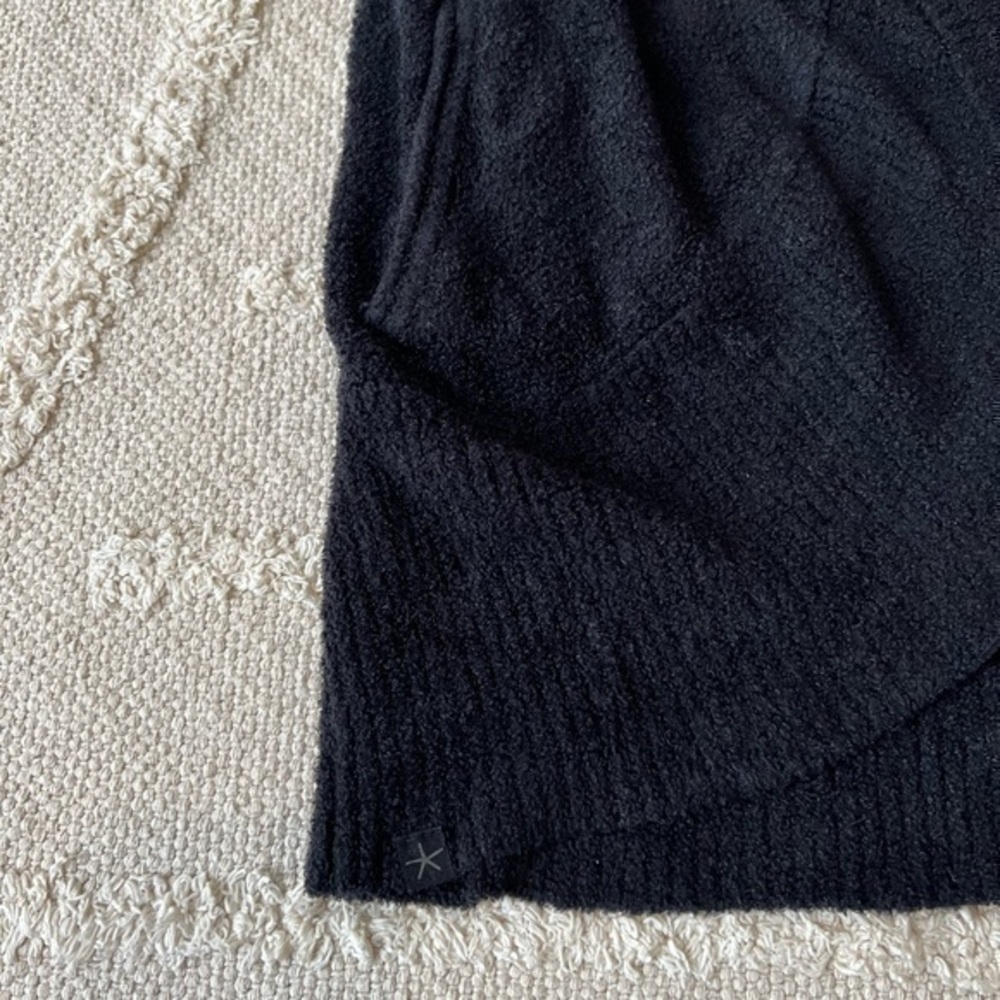Barefoot Dreams The Cozy Chic Lite Circle Black Open Front Cardigan Medium - Picture 8 of 11
